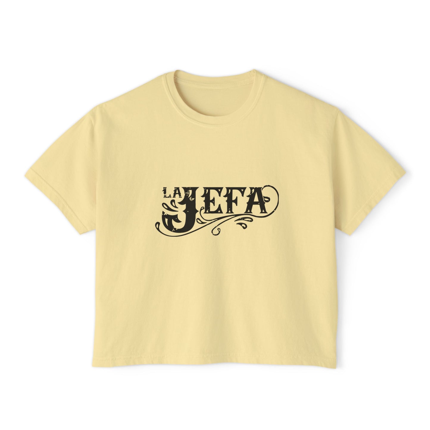 La Jefa Women's Boxy Tee Crop Top
