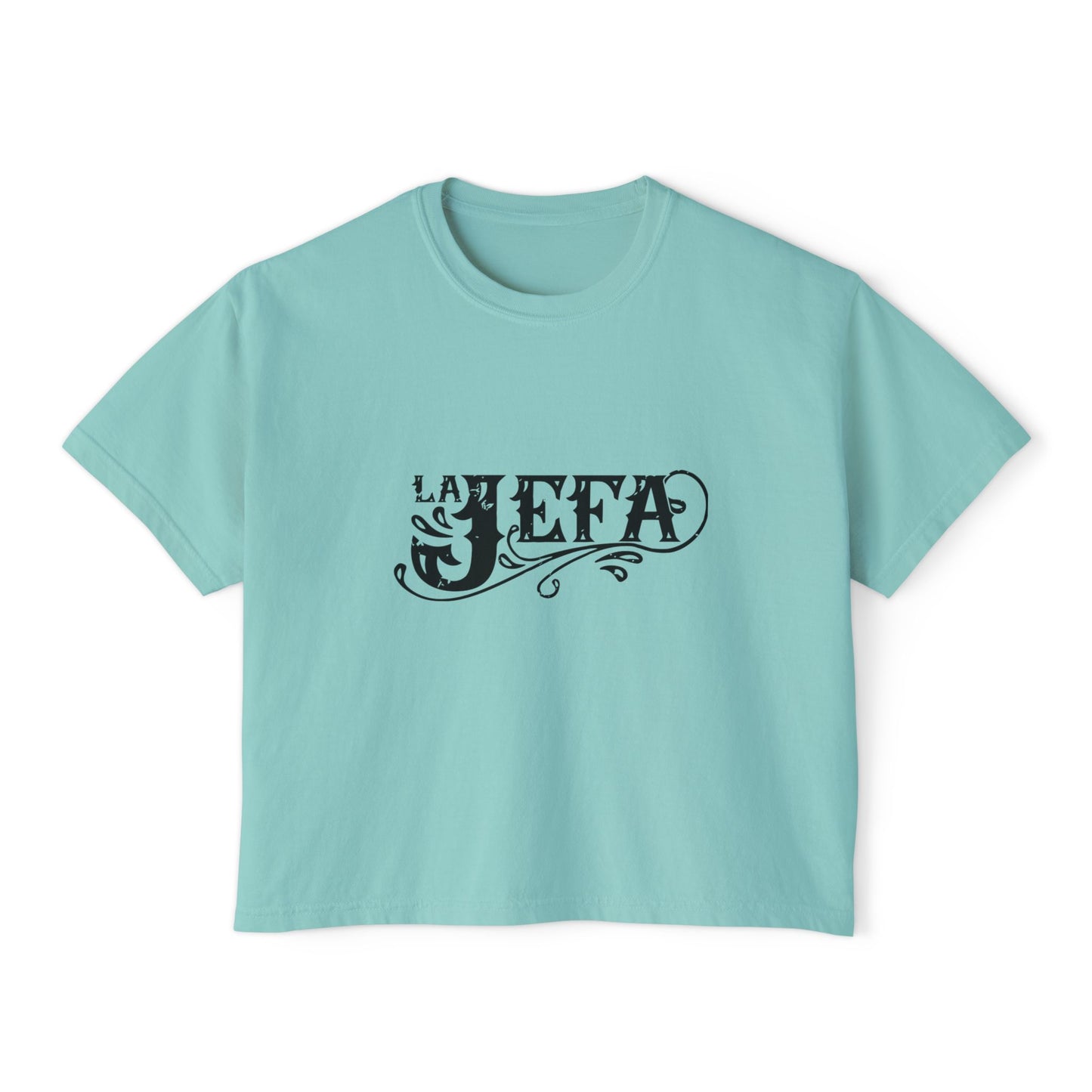 La Jefa Women's Boxy Tee Crop Top