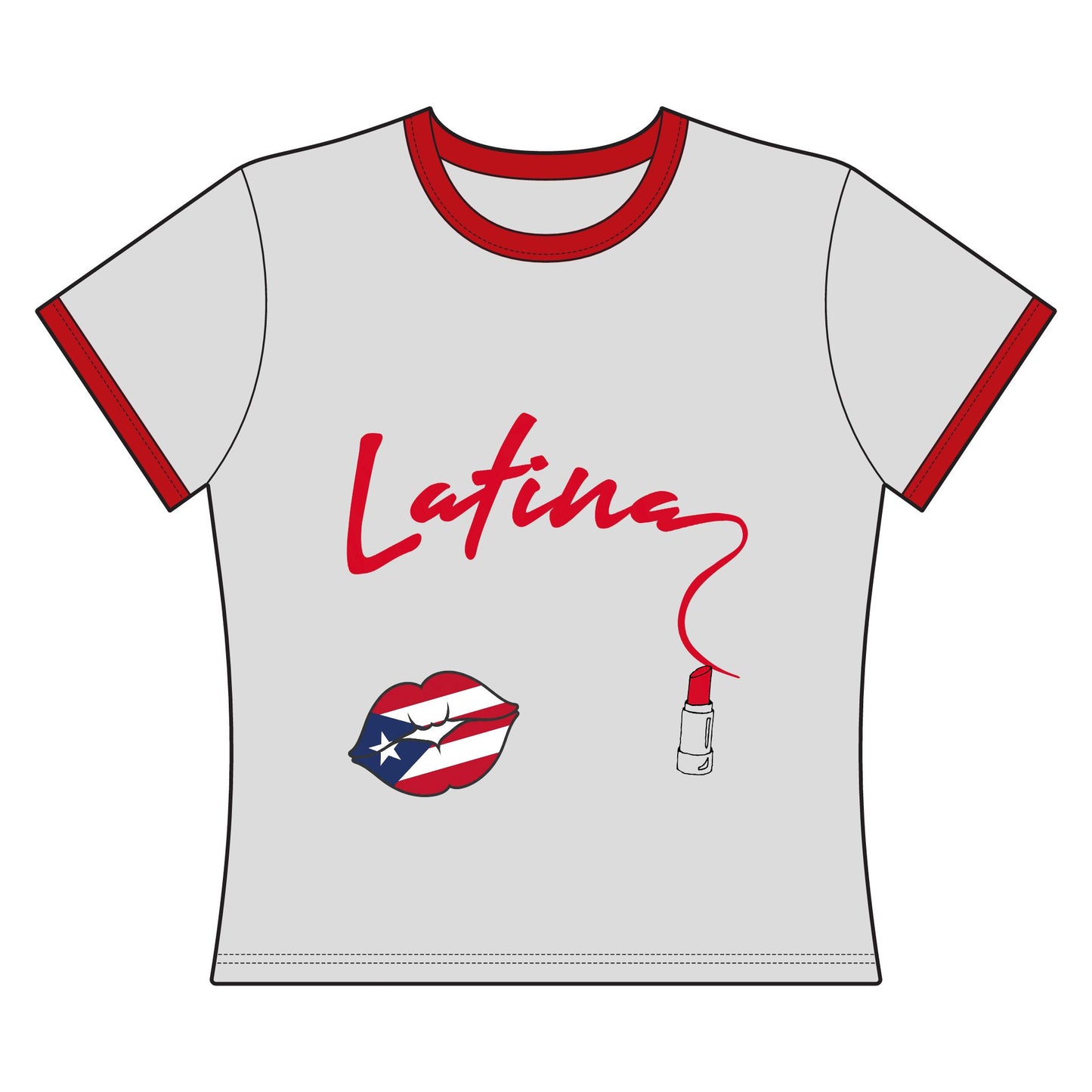 Latina Lipstick  "Everybody Wants to Be Us" Puerto Rico Pride Shirt