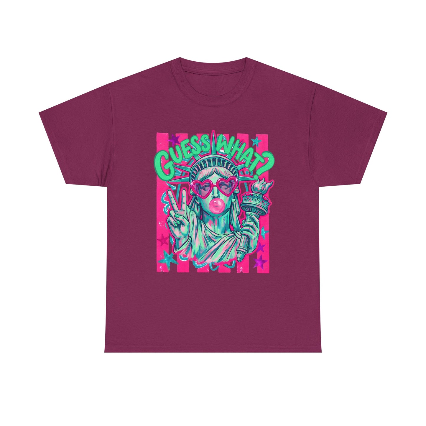 Lady Liberty Guess What? Cotton Tee
