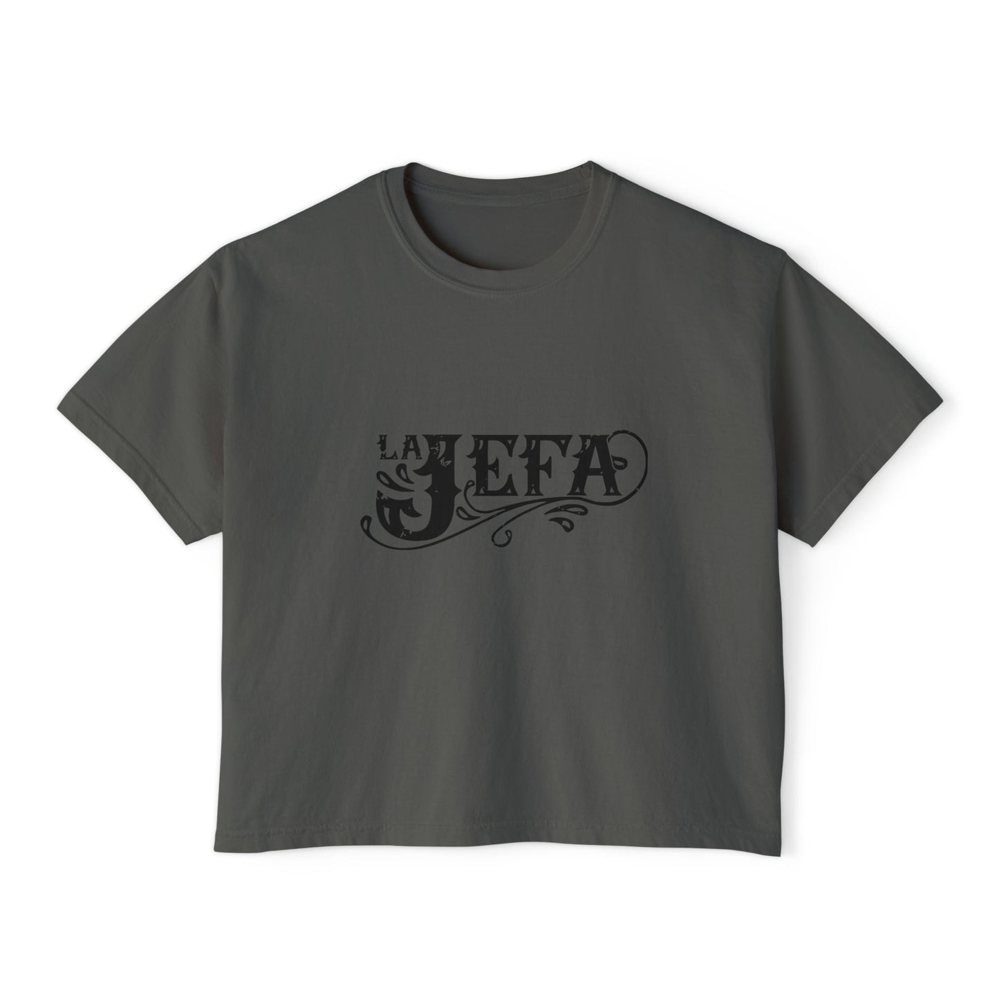 La Jefa Women's Boxy Tee Crop Top