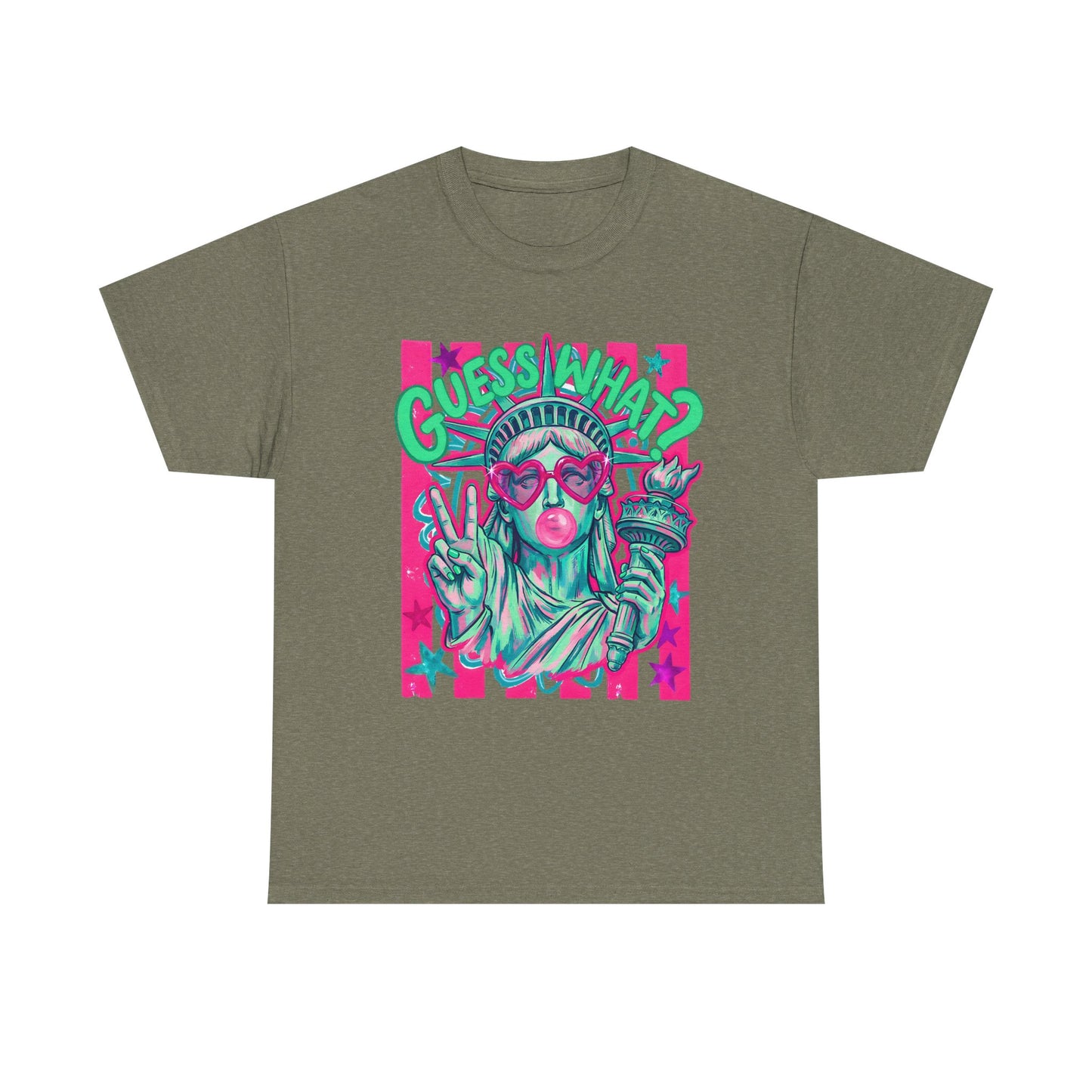 Lady Liberty Guess What? Cotton Tee