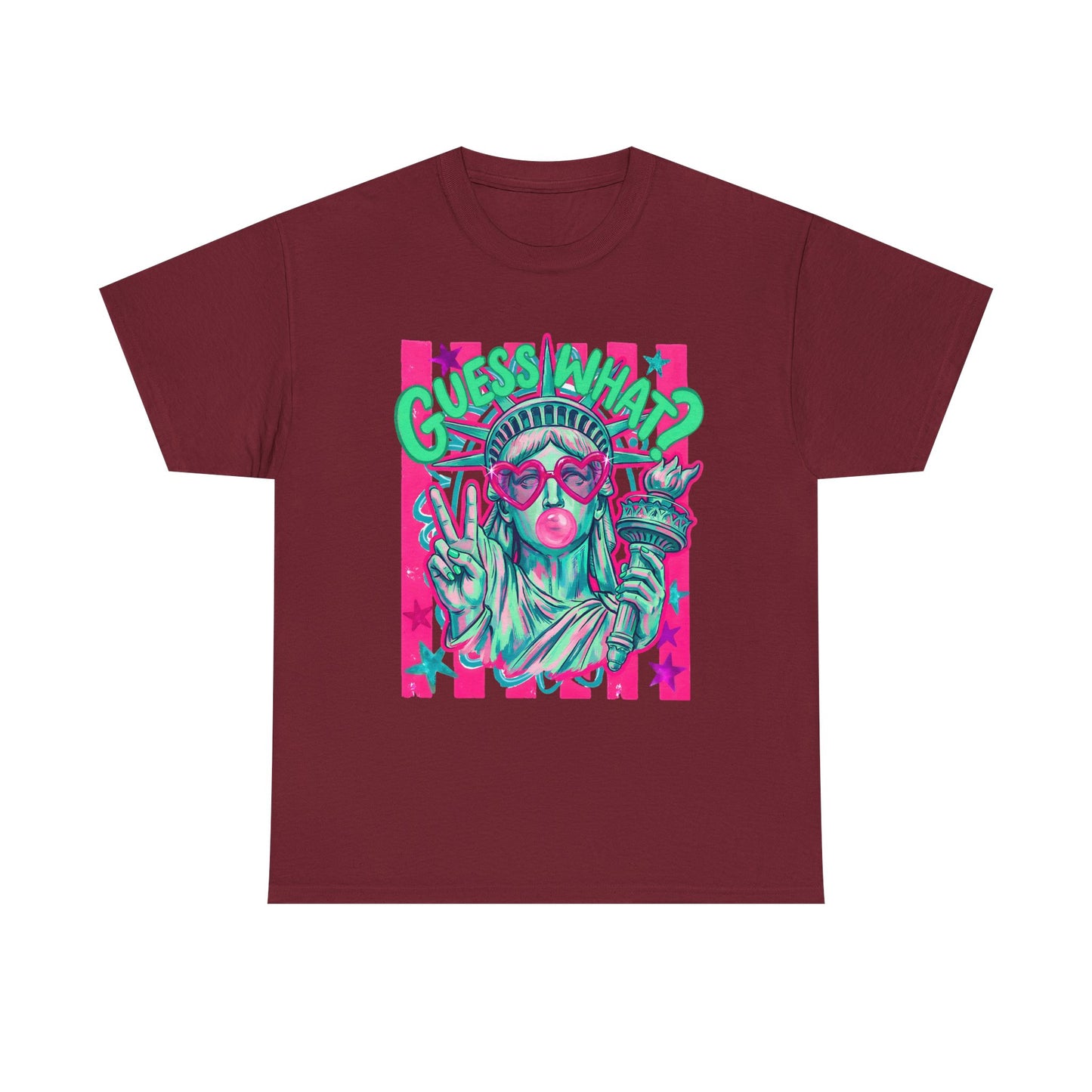 Lady Liberty Guess What? Cotton Tee
