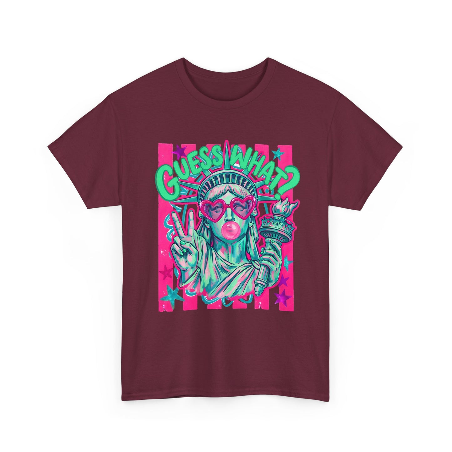 Lady Liberty Guess What? Cotton Tee
