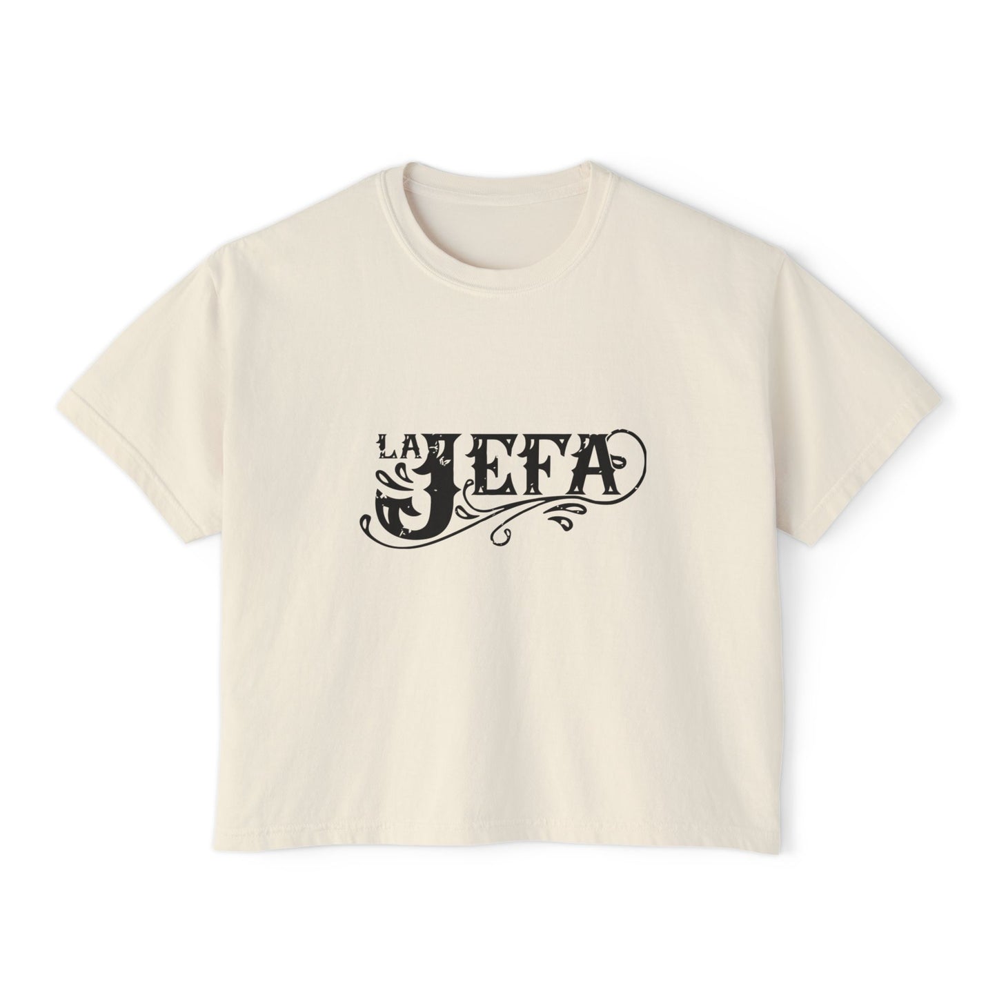 La Jefa Women's Boxy Tee Crop Top