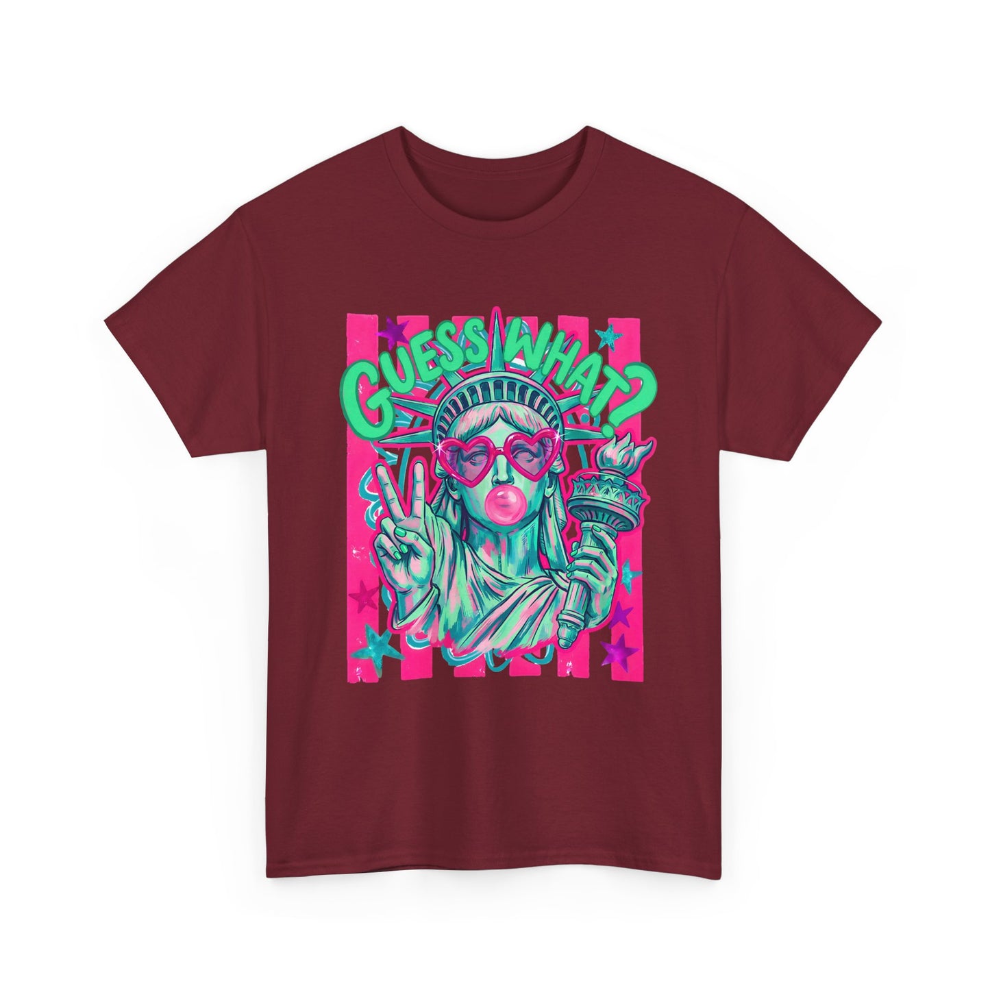 Lady Liberty Guess What? Cotton Tee
