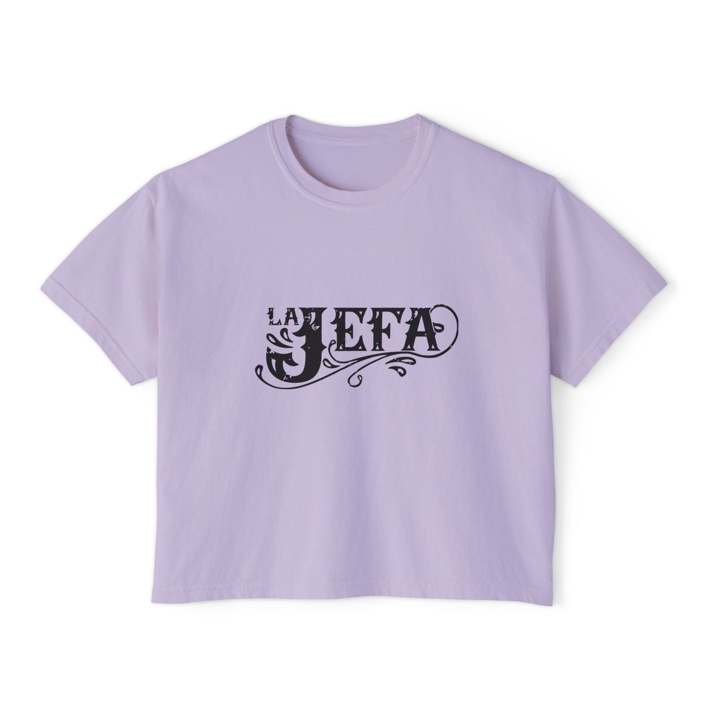 La Jefa Women's Boxy Tee Crop Top