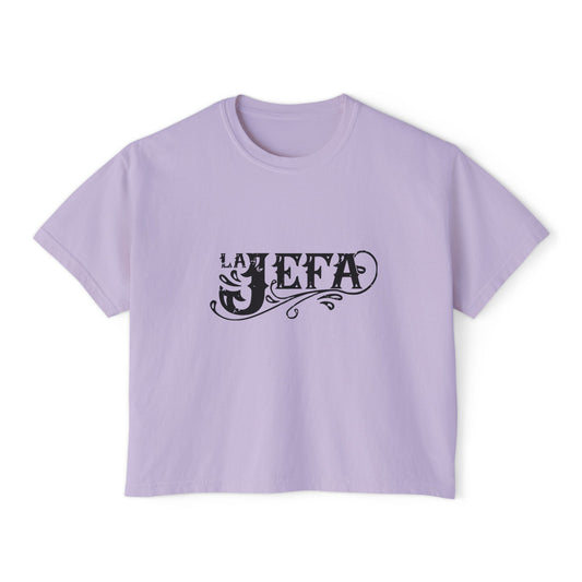 La Jefa Women's Boxy Tee Crop Top