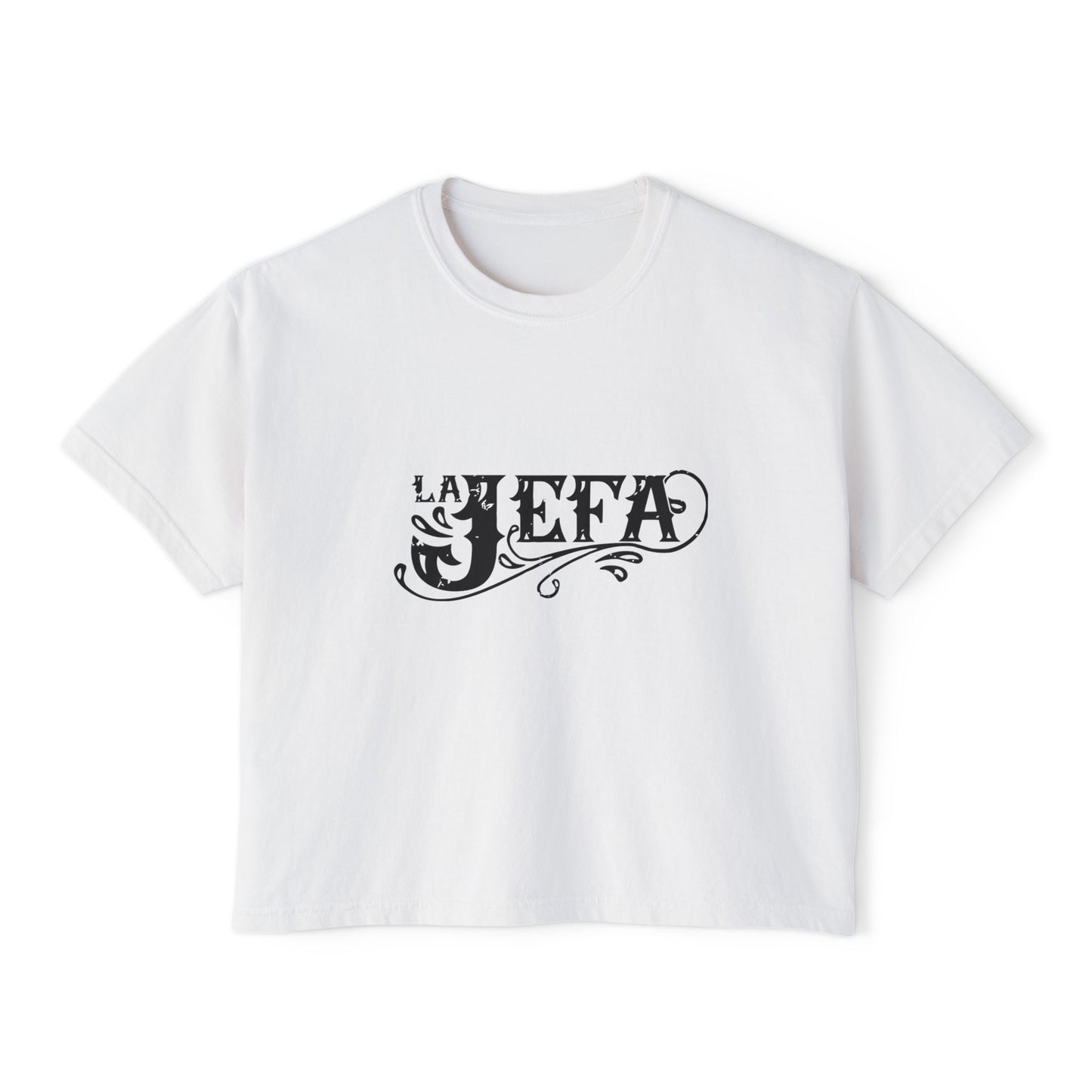 La Jefa Women's Boxy Tee Crop Top