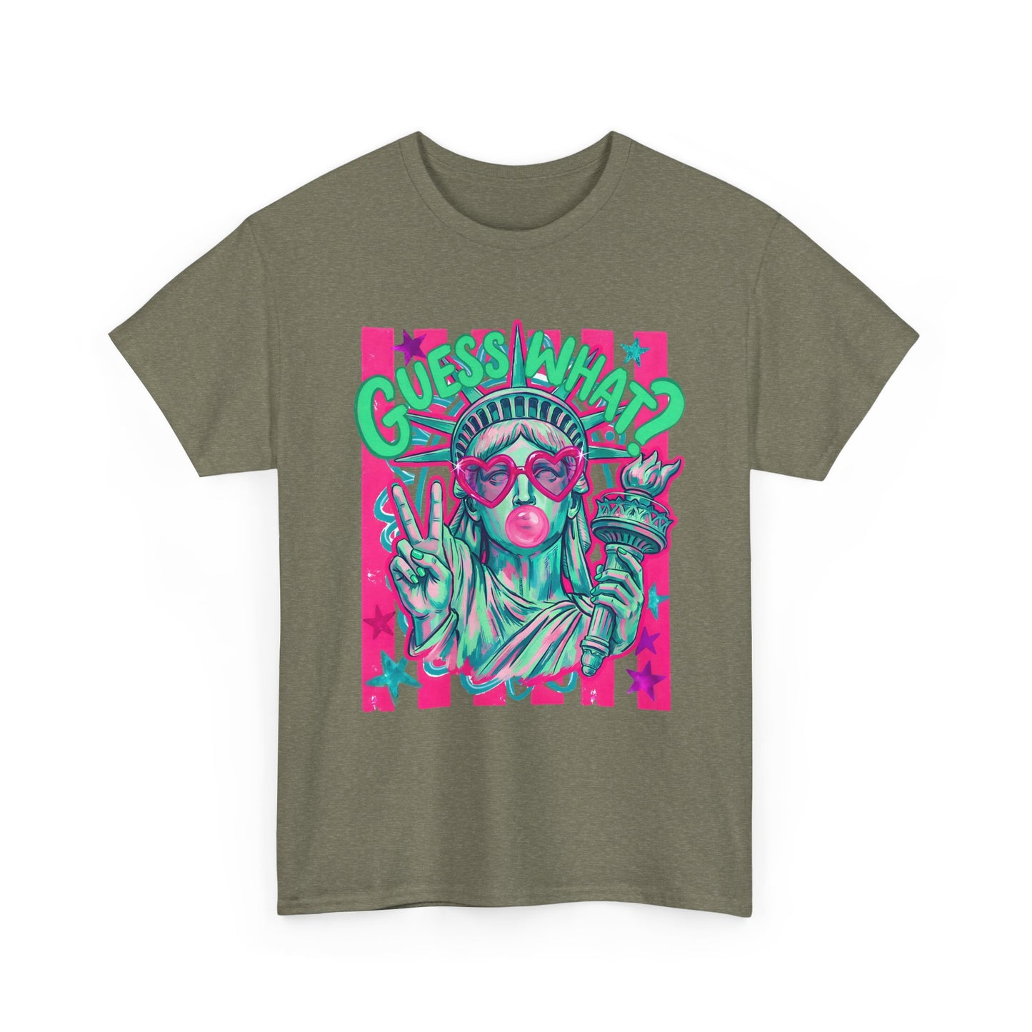 Lady Liberty Guess What? Cotton Tee