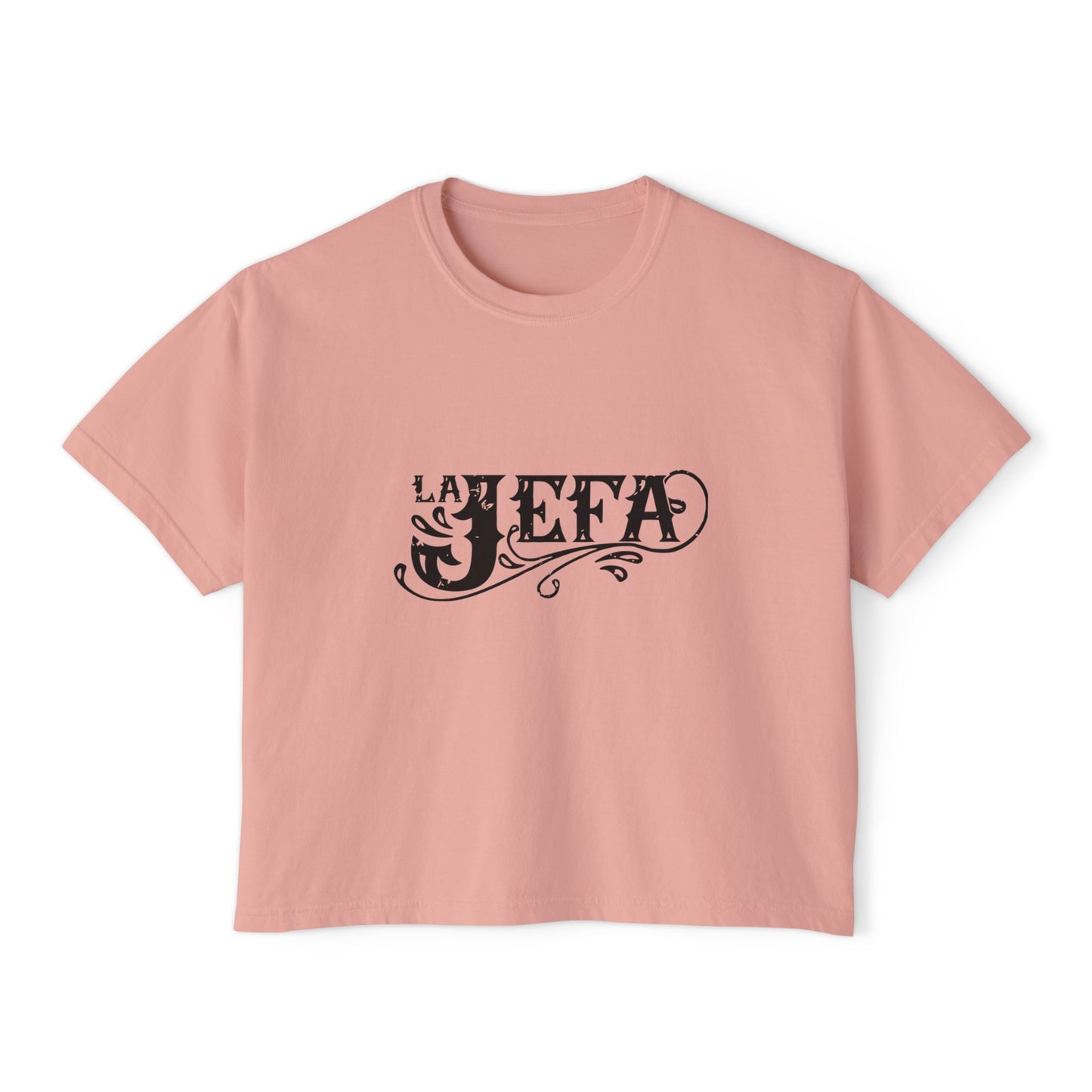 La Jefa Women's Boxy Tee Crop Top
