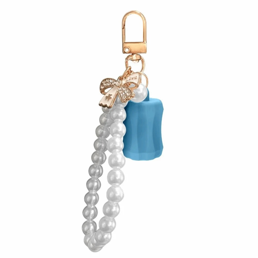 Pearl Portable Lip Balm Holder Keychain